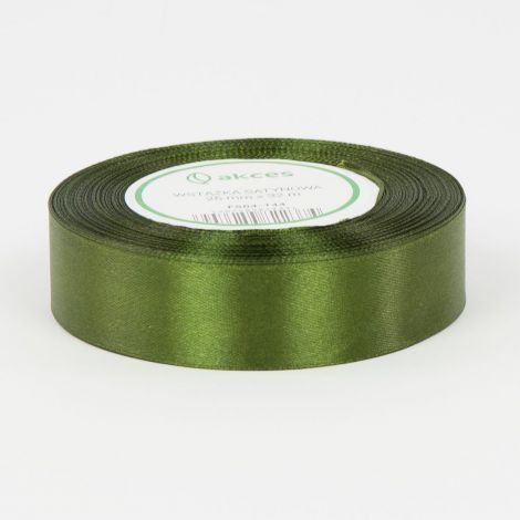 Wstążka satynowa Akces Zielona oliwkowa, 38mm x 33m